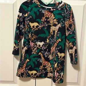 Lilly Pulitzer Green and Black Patterned Dress